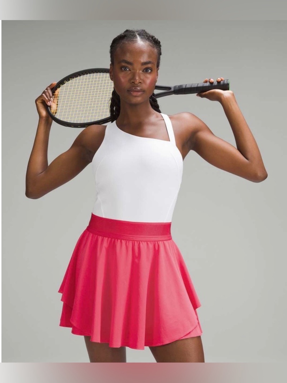 Lululemon court rival high rise skirt long lip gloss pink size 2 tennis